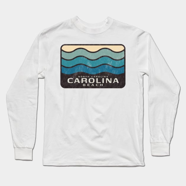 Carolina Beach, NC Summertime Vacationing Lazy Wavy Long Sleeve T-Shirt by Contentarama